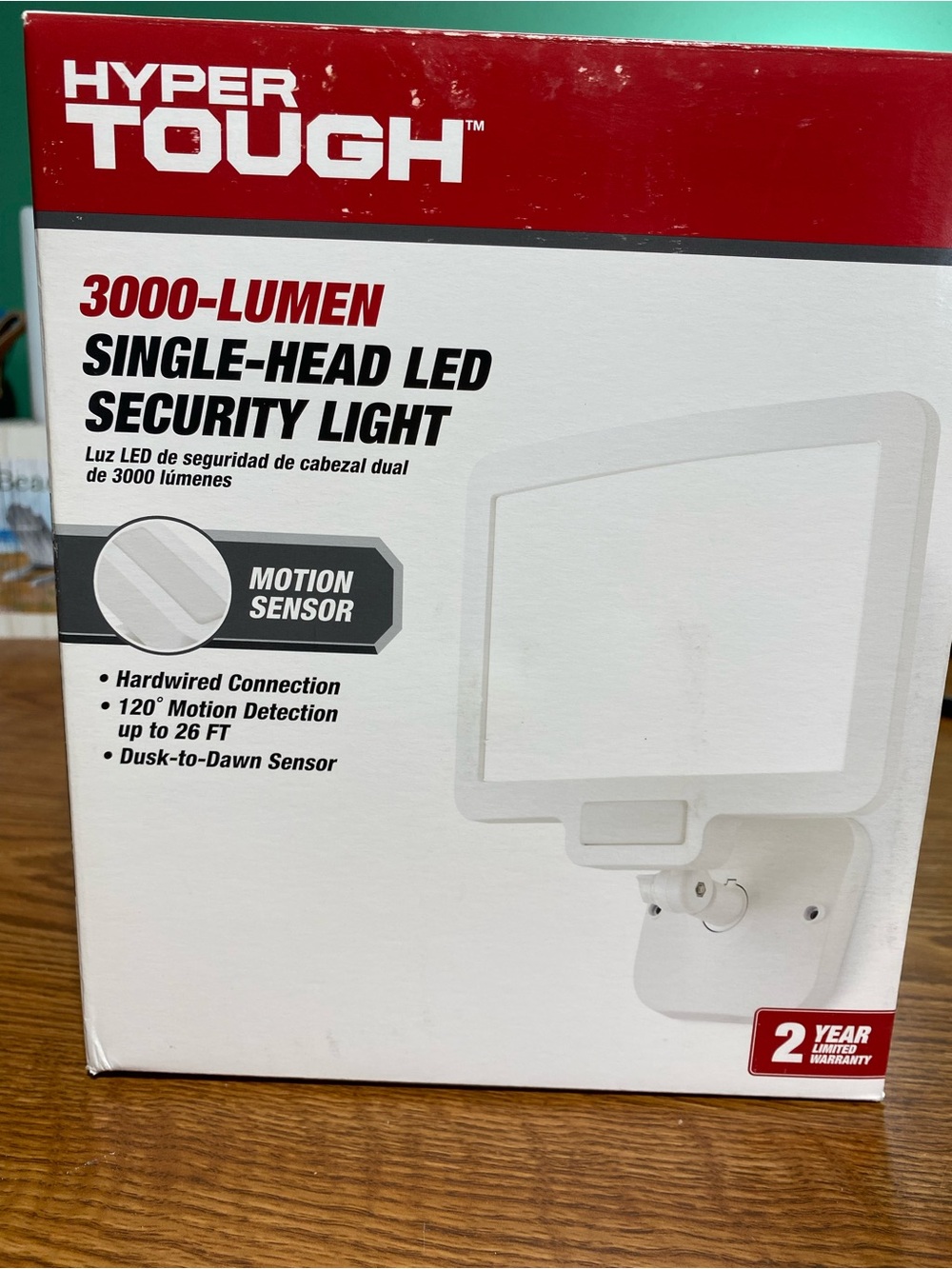 Hyper Tough 3000-Lumen Single-Head LED Security Light - White